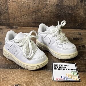Nike Air Force 1 White Toddler Size 4C Athletic Shoes Sneakers 314194-117
